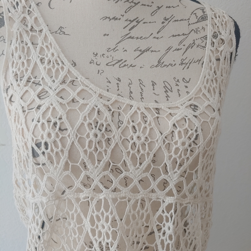 Maurices Cream Crochet Lace Tank Top - Picture 5 of 9